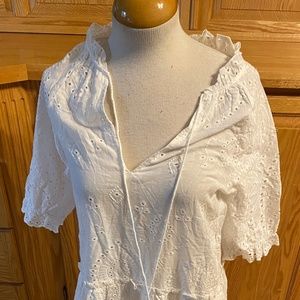 NWT Women's Exclusive Medium White Full Length Swimsuit Cover Up Summer Casual
